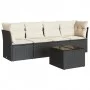 Set de muebles de jardín 5 pzas y cojines ratán sintético negro de , Conjuntos de jardín - Ref: Foro24-3217236, Precio: 295,2...