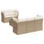 Garden sofa set with cushions 6 pieces beige synthetic rattan by , Garden sets - Ref: Foro24-3217248, Price: 418,54 €, Discou...