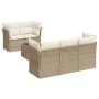 Gartensofa-Set mit Kissen, 6-teilig, beiges synthetisches Rattan von , Gartensets - Ref: Foro24-3217248, Preis: 427,74 €, Rab...