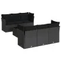 Set de comedor de jardín 7 pzas y cojines ratán sintético negro de , Conjuntos de jardín - Ref: Foro24-3217255, Precio: 459,3...