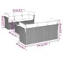 7-piece garden dining set and black synthetic rattan cushions by , Garden sets - Ref: Foro24-3217255, Price: 458,59 €, Discou...