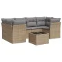 Set sofás de jardín 7 piezas y cojines ratán sintético beige de , Conjuntos de jardín - Ref: Foro24-3217269, Precio: 422,91 €...