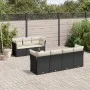 Set de sofás de jardín 8 piezas y cojines ratán sintético negro de , Conjuntos de jardín - Ref: Foro24-3217276, Precio: 496,7...
