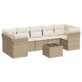 Juego de sofás de jardín con cojines beige 8 pzas ratán PE de , Conjuntos de jardín - Ref: Foro24-3217288, Precio: 552,46 €, ...