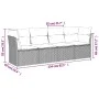 Gartensofa-Set mit Kissen, 4-teilig, beiges synthetisches Rattan von , Gartensets - Ref: Foro24-3217229, Preis: 239,83 €, Rab...