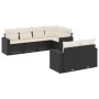 7-teiliges Garten-Essset und schwarze Kissen aus synthetischem Rattan von , Gartensets - Ref: Foro24-3219196, Preis: 451,96 €...