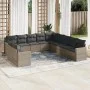 11-teiliges Gartensofa-Set und graue synthetische Rattankissen von , Gartensets - Ref: Foro24-3219180, Preis: 657,47 €, Rabat...