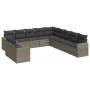 11-teiliges Gartensofa-Set und graue synthetische Rattankissen von , Gartensets - Ref: Foro24-3219180, Preis: 657,47 €, Rabat...