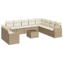 11-teiliges Gartensofa-Set mit beigen synthetischen Rattankissen von , Gartensets - Ref: Foro24-3219168, Preis: 713,97 €, Rab...