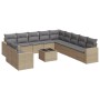 12-teiliges Gartensofa-Set und braune synthetische Rattankissen von , Gartensets - Ref: Foro24-3219189, Preis: 791,36 €, Raba...