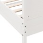 Bed frame with white pine wood headboard 140x200 cm by , Beds and slatted bases - Ref: Foro24-3216174, Price: 226,75 €, Disco...