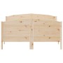 Bed frame with solid pine wood headboard 120x200 cm by , Beds and slatted bases - Ref: Foro24-3216176, Price: 180,16 €, Disco...
