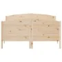 Bed frame with solid pine wood headboard 120x200 cm by , Beds and slatted bases - Ref: Foro24-3216176, Price: 177,95 €, Disco...