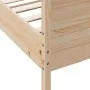 Bed frame with solid pine wood headboard 120x200 cm by , Beds and slatted bases - Ref: Foro24-3216176, Price: 177,95 €, Disco...