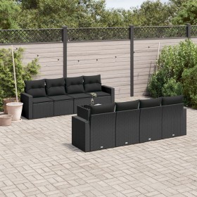 8-piece garden sofa set and black synthetic rattan cushions by , Modular outdoor sofas - Ref: Foro24-3251082, Price: 603,10 €...
