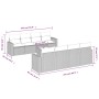 8-teiliges Gartensofa-Set und schwarze synthetische Rattankissen von , Modulare Sofas für den Außenbereich - Ref: Foro24-3251...