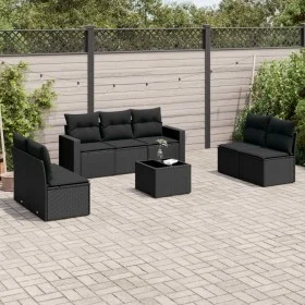 8-piece garden sofa set and black synthetic rattan cushions by , Modular outdoor sofas - Ref: Foro24-3251172, Price: 491,41 €...