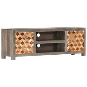 Grauer TV-Schrank aus recyceltem Massivholz, 120 x 30 x 40 cm von vidaXL, TV-Möbel - Ref: Foro24-282735, Preis: 240,00 €, Rab...