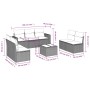 8-piece garden sofa set and black synthetic rattan cushions by , Modular outdoor sofas - Ref: Foro24-3251172, Price: 489,93 €...