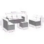 8-piece garden sofa set and black synthetic rattan cushions by , Modular outdoor sofas - Ref: Foro24-3251172, Price: 491,41 €...