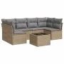 7-piece garden sofa set and beige synthetic rattan cushions by , Garden sets - Ref: Foro24-3249238, Price: 437,15 €, Discount: %