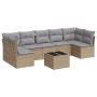 Gartensofa-Set mit beigen Kissen 8 Stück PE-Rattan von , Gartensets - Ref: Foro24-3249278, Preis: 501,81 €, Rabatt: %