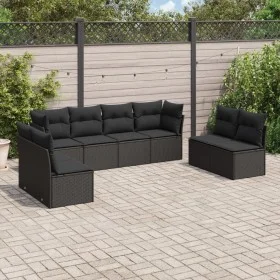 8-piece garden sofa set and black synthetic rattan cushions by , Garden sets - Ref: Foro24-3249284, Price: 458,99 €, Discount: %