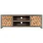 Grauer TV-Schrank aus recyceltem Massivholz, 120 x 30 x 40 cm von vidaXL, TV-Möbel - Ref: Foro24-282735, Preis: 240,00 €, Rab...