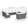 Garden sofa set 12 pieces with black synthetic rattan cushions by , Garden sets - Ref: Foro24-3250264, Price: 744,90 €, Disco...