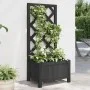 Solid black fir wood trellis planter by , Pots and planters - Ref: Foro24-365475, Price: 41,24 €, Discount: %