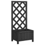 Solid black fir wood trellis planter by , Pots and planters - Ref: Foro24-365475, Price: 41,24 €, Discount: %