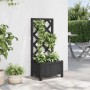 Solid black fir wood trellis planter by , Pots and planters - Ref: Foro24-365475, Price: 42,06 €, Discount: %