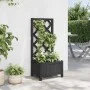 Solid black fir wood trellis planter by , Pots and planters - Ref: Foro24-365475, Price: 41,24 €, Discount: %