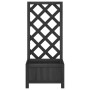 Solid black fir wood trellis planter by , Pots and planters - Ref: Foro24-365475, Price: 42,06 €, Discount: %