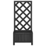 Solid black fir wood trellis planter by , Pots and planters - Ref: Foro24-365475, Price: 41,24 €, Discount: %