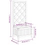 Solid black fir wood trellis planter by , Pots and planters - Ref: Foro24-365475, Price: 42,06 €, Discount: %