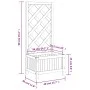 Solid black fir wood trellis planter by , Pots and planters - Ref: Foro24-365475, Price: 41,24 €, Discount: %