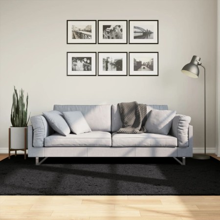 Alfombra peluda de pelo largo moderna PAMPLONA negra 160x230 cm de , Alfombras - Ref: Foro24-375281, Precio: 77,03 €, Descuen...