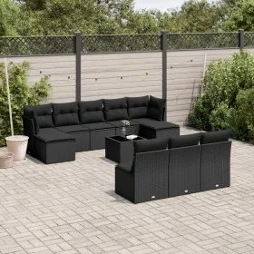 11-piece garden sofa set and black synthetic rattan cushions by , Garden sets - Ref: Foro24-3250134, Price: 605,08 €, Discoun...