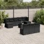 Set de sofás de jardín 11 pzas y cojines ratán sintético negro de , Conjuntos de jardín - Ref: Foro24-3250134, Precio: 608,73...
