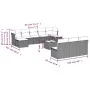 11-piece garden sofa set and black synthetic rattan cushions by , Garden sets - Ref: Foro24-3250134, Price: 608,73 €, Discoun...