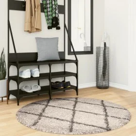 Modern long pile rug PAMPLONA anthracite beige Ø120 cm by , Rugs - Ref: Foro24-375399, Price: 31,97 €, Discount: %