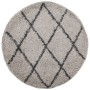 Moderner Langflorteppich PAMPLONA anthrazitbeige Ø120 cm von , Teppiche - Ref: Foro24-375399, Preis: 32,37 €, Rabatt: %