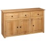 Aparador de madera maciza de pino estilo Panamá 135x40x80 cm by vidaXL, Sideboards - Ref: Foro24-282703, Price: 393,84 €, Dis...