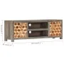 Grauer TV-Schrank aus recyceltem Massivholz, 120 x 30 x 40 cm von vidaXL, TV-Möbel - Ref: Foro24-282735, Preis: 240,00 €, Rab...
