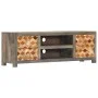Grauer TV-Schrank aus recyceltem Massivholz, 120 x 30 x 40 cm von vidaXL, TV-Möbel - Ref: Foro24-282735, Preis: 240,00 €, Rab...