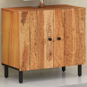 Armario de lavabo para baño madera maciza de acacia 62x33x58 cm