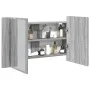 Gray acrylic bathroom mirror cabinet with LED light 80x12x45 cm by , bathroom vanities - Ref: Foro24-834952, Price: 55,51 €, ...