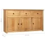 Massiver Kiefernholz-Sideboard im Panama-Stil, 135x40x80 cm. von vidaXL, Sideboards - Ref: Foro24-282703, Preis: 407,20 €, Ra...