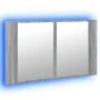 Gray acrylic bathroom mirror cabinet with LED light 80x12x45 cm by , bathroom vanities - Ref: Foro24-834952, Price: 55,51 €, ...